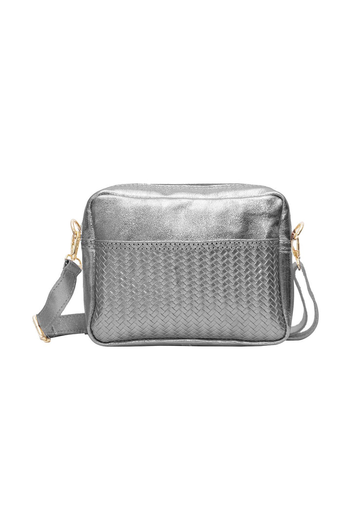 Tea Leather Bag Silver