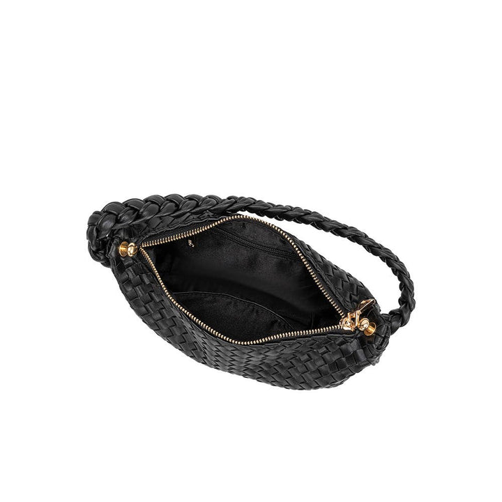 Melie Bianco Alma Black handbag made from recycled, vegan material