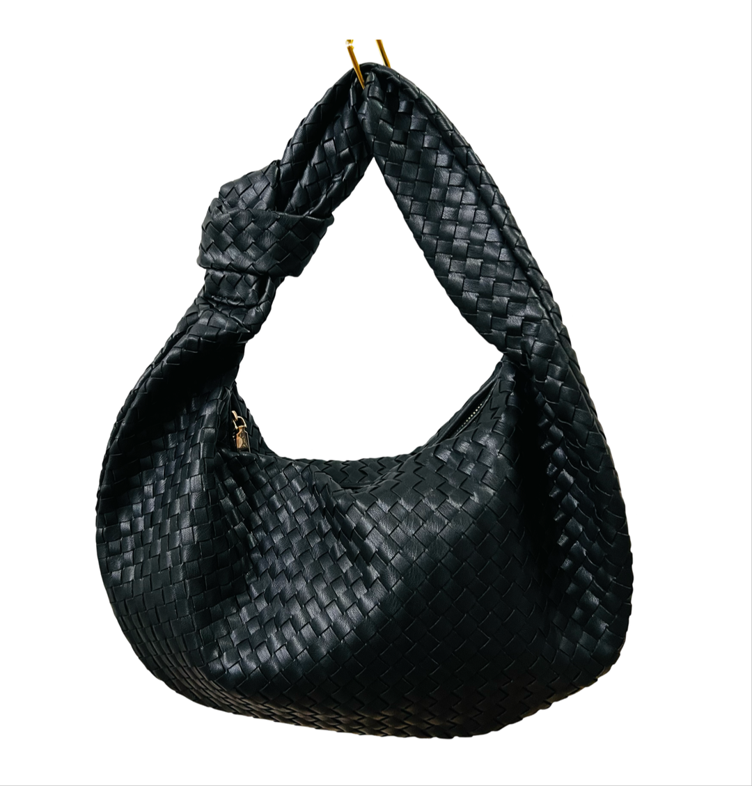 Lou shoulder bag made from recycled vegan material in black