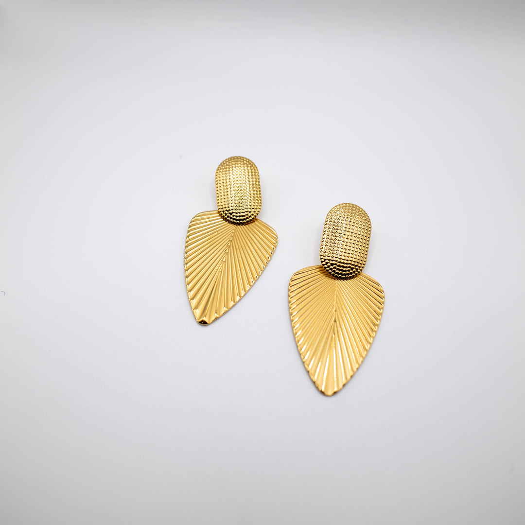 Roma statement earrings with 18k gold plating