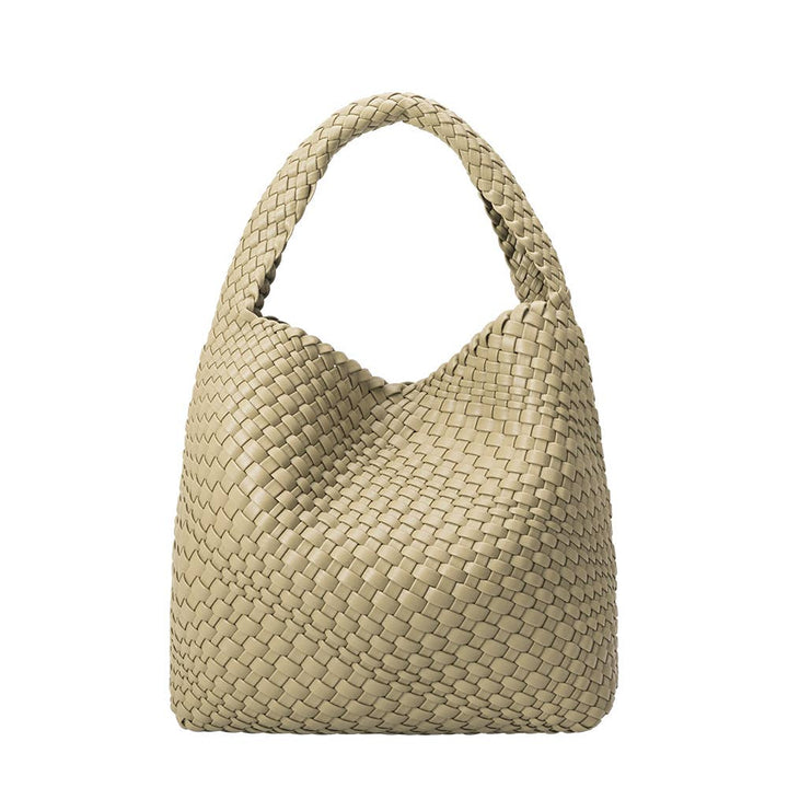 Melie Bianco Johanna large shoulder bag made from recycled vegan material in Moss