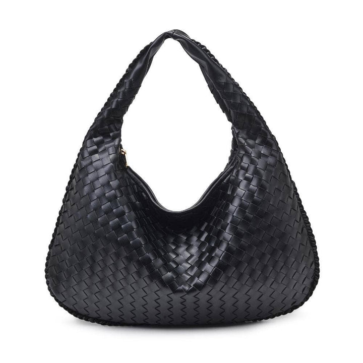 Valeria Hobo shoulder bag made of vegan material in black