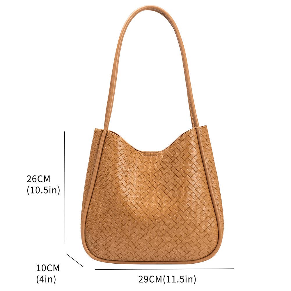 Melie Bianco Mischa Medium shoulder bag made from recycled vegan material in tan