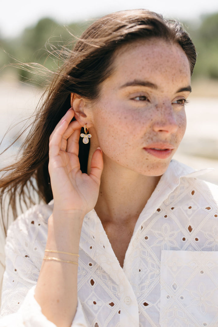 Ellefaire Moon Rising - Moonstone Earrings