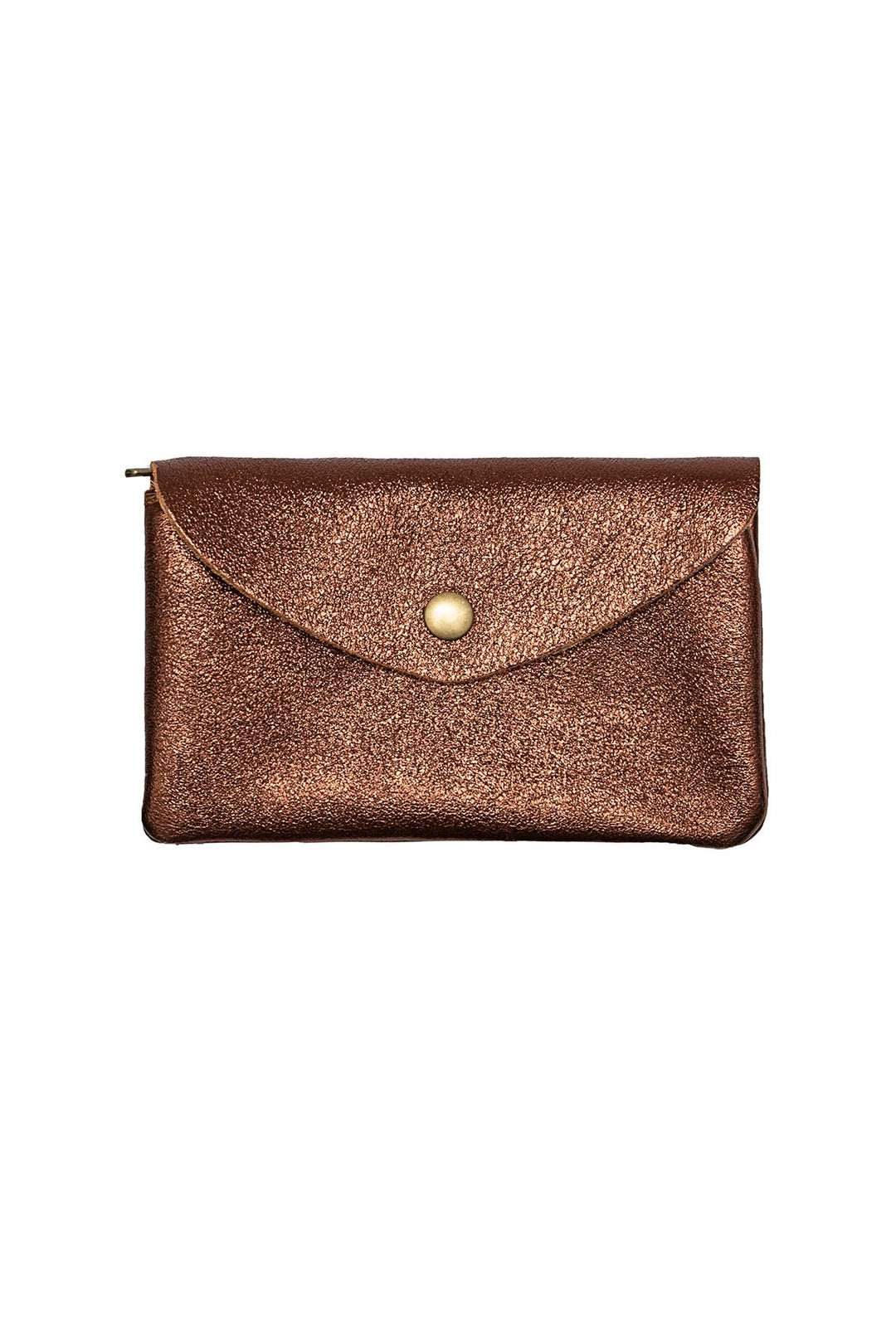 Mela small leather wallet bronze