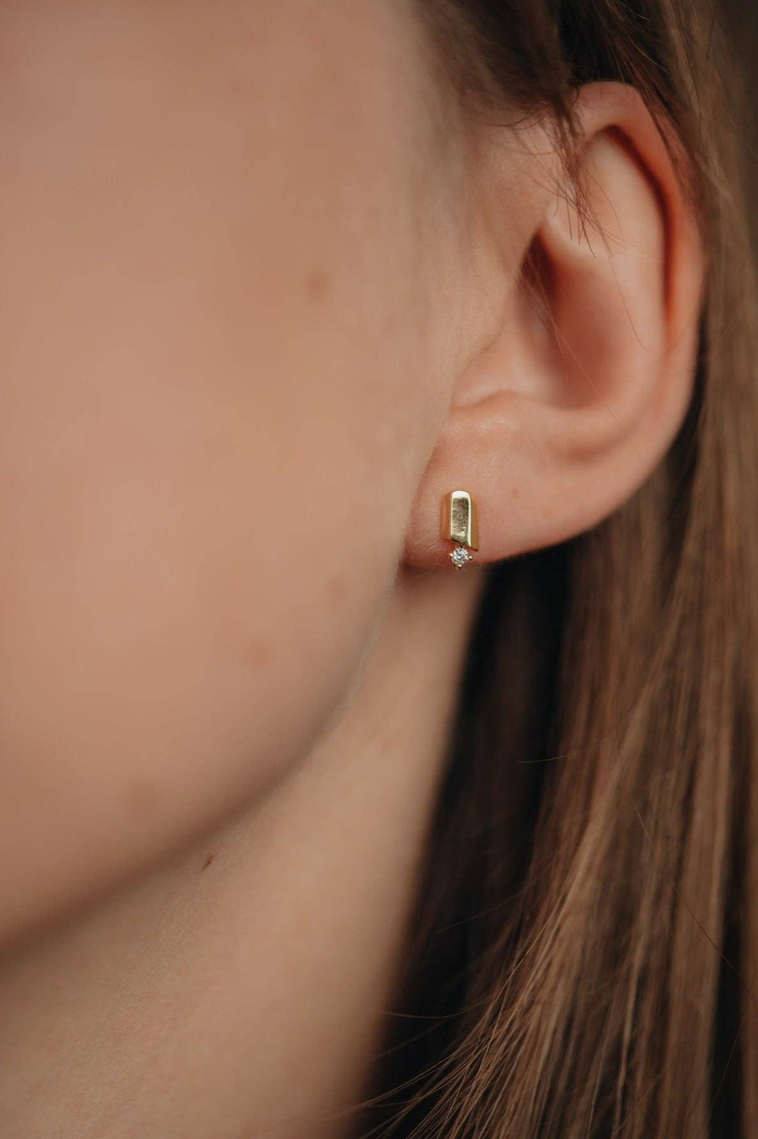 Golden Ember Stud Earrings