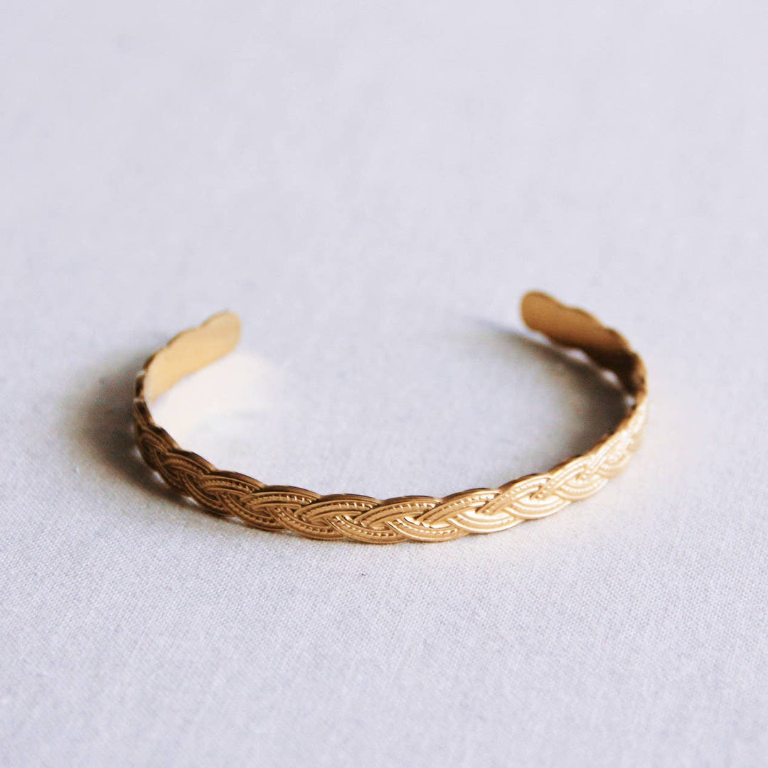 Braided Bangle - Gold