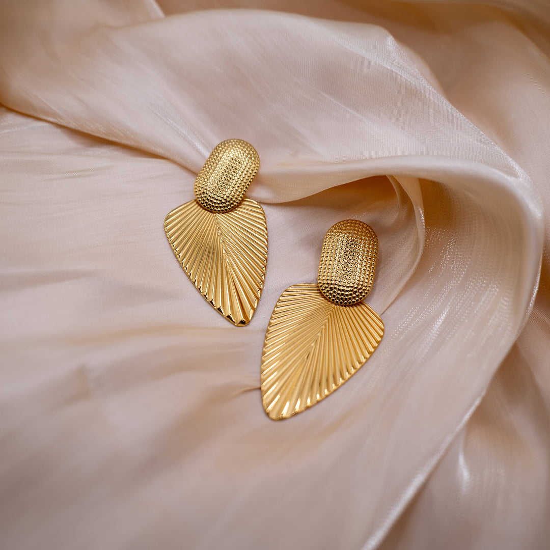 Roma statement earrings with 18k gold plating