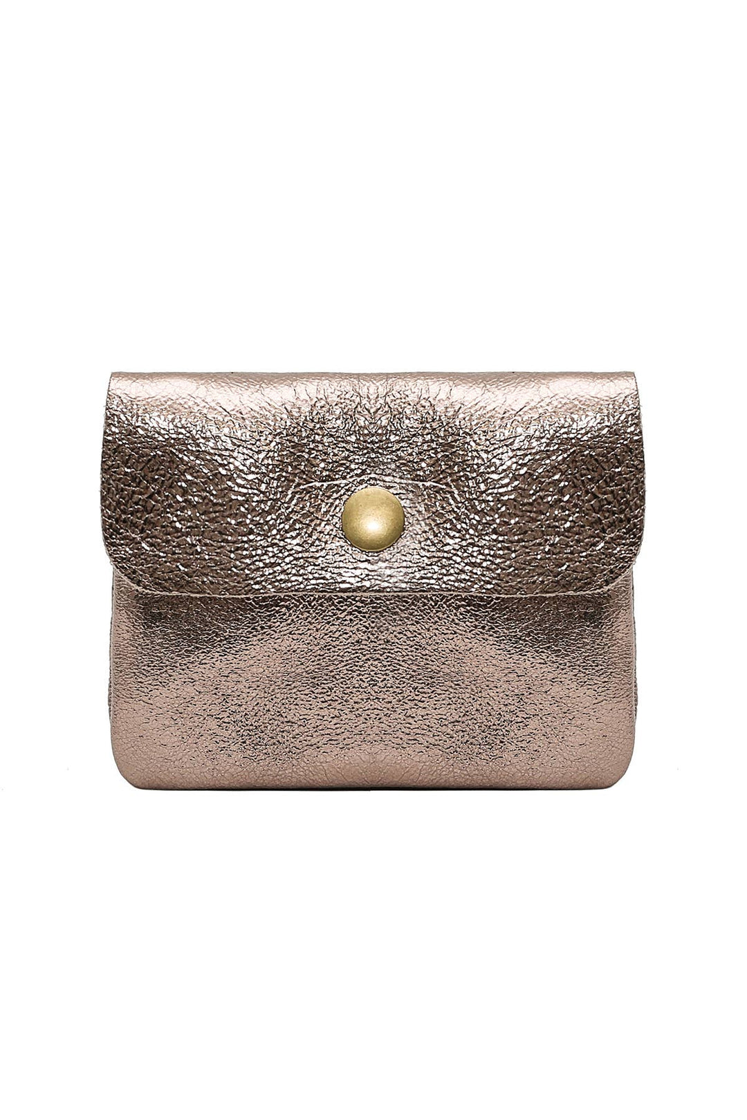 Luce small leather wallet pewter