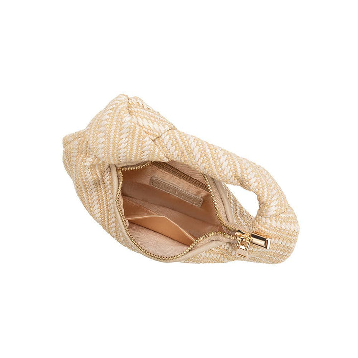 Melie Bianco Kleine Drew Henkeltasche in Natural Raffia