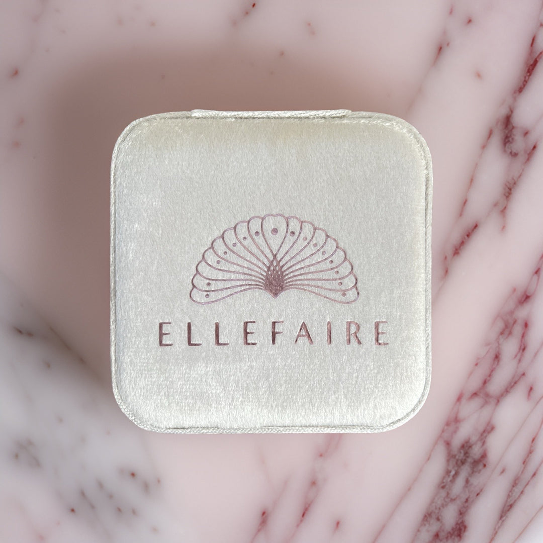 Ellefaire travel jewelry box in Velvet Ivory