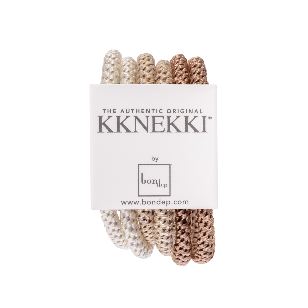 Kknekki Hair Tie- Champagne &amp; Cream Bundle 