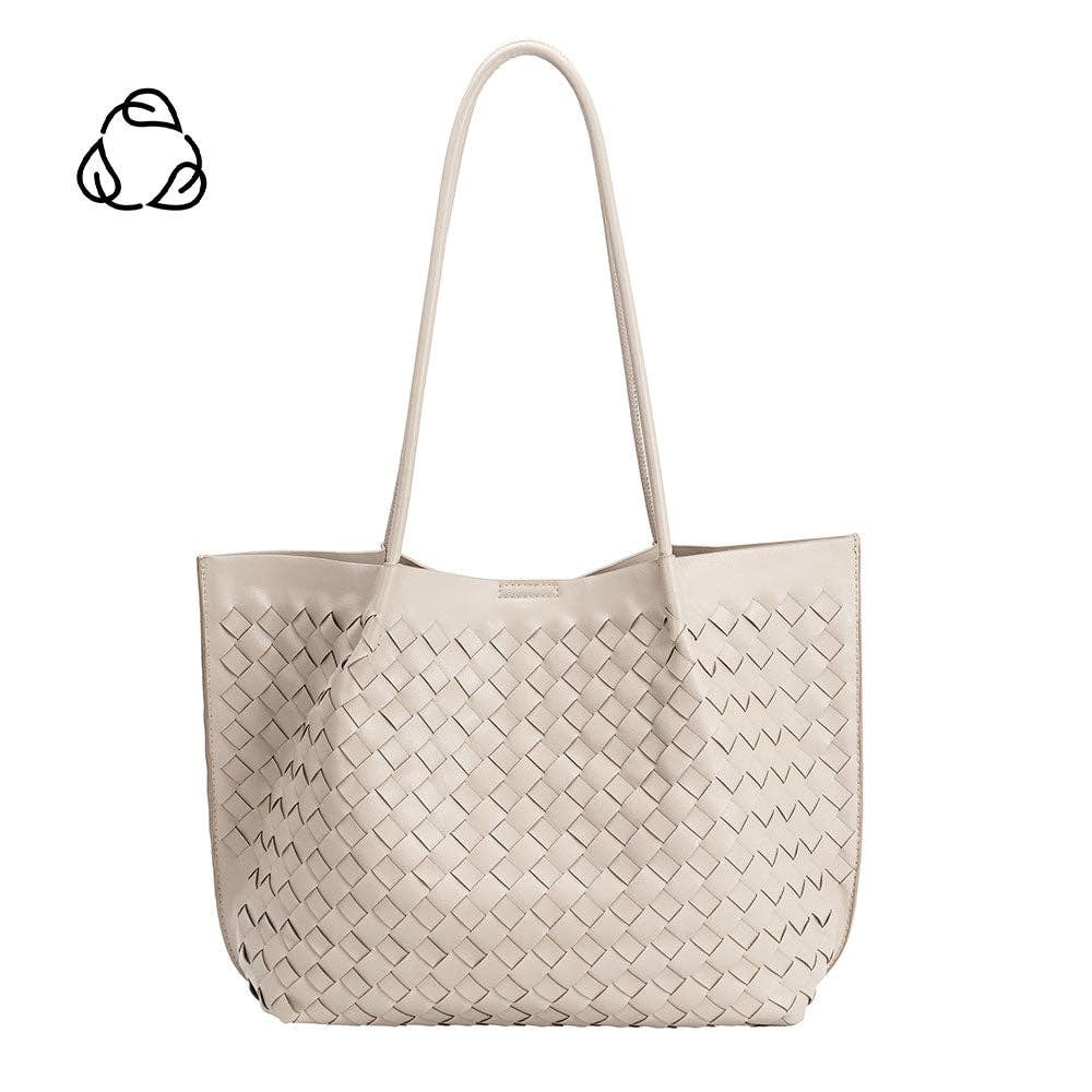 Melie Bianco Victoria Bone recycled vegan tote bag