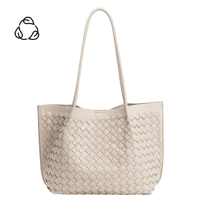 Melie Bianco Victoria Bone recycled vegan tote bag