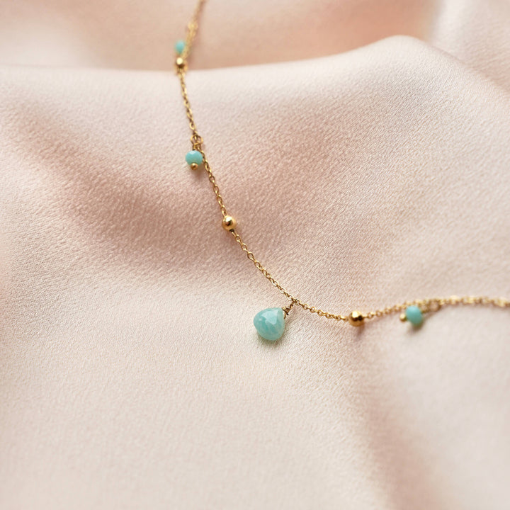 Leni necklace with amazonite stone