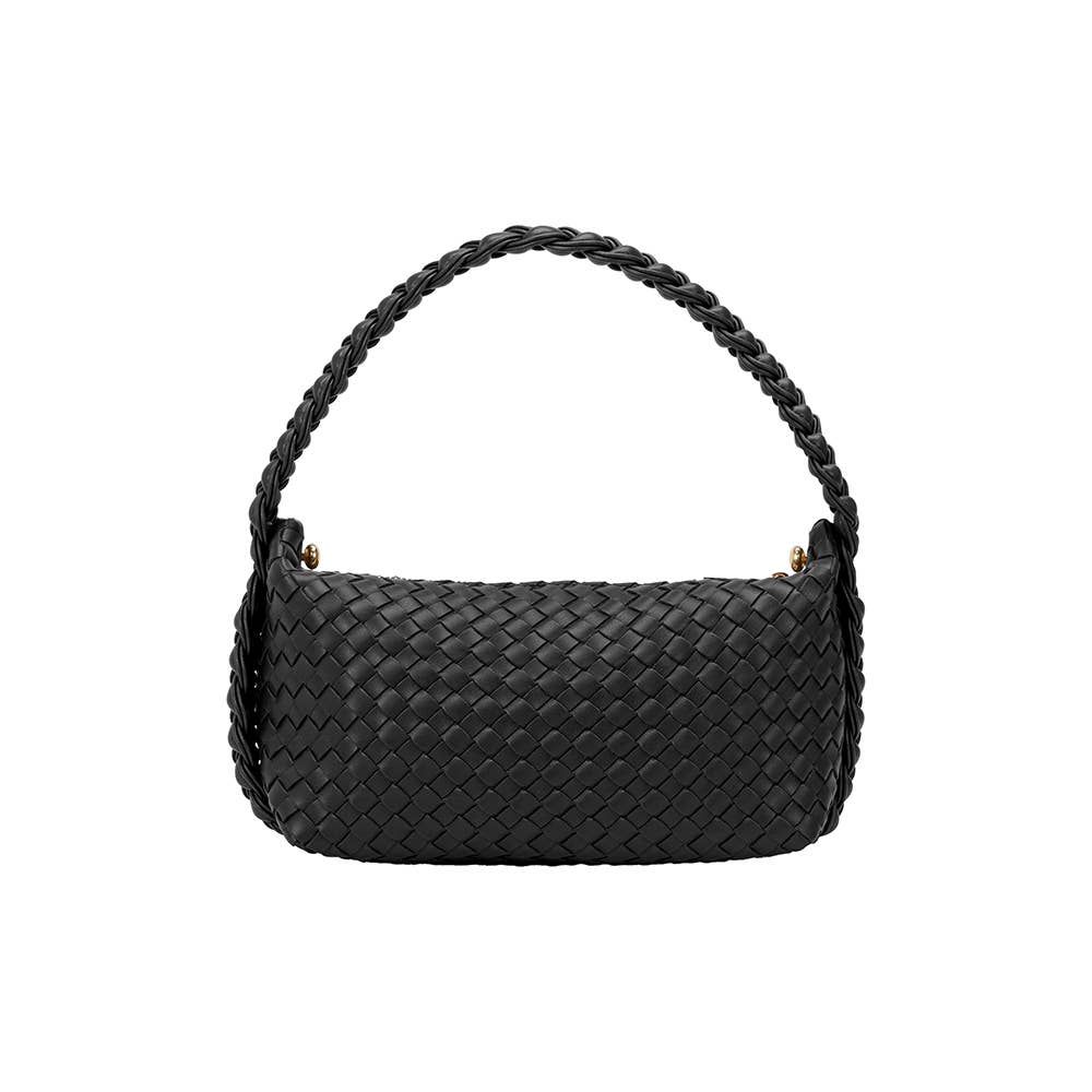 Melie Bianco Alma Black handbag made from recycled, vegan material