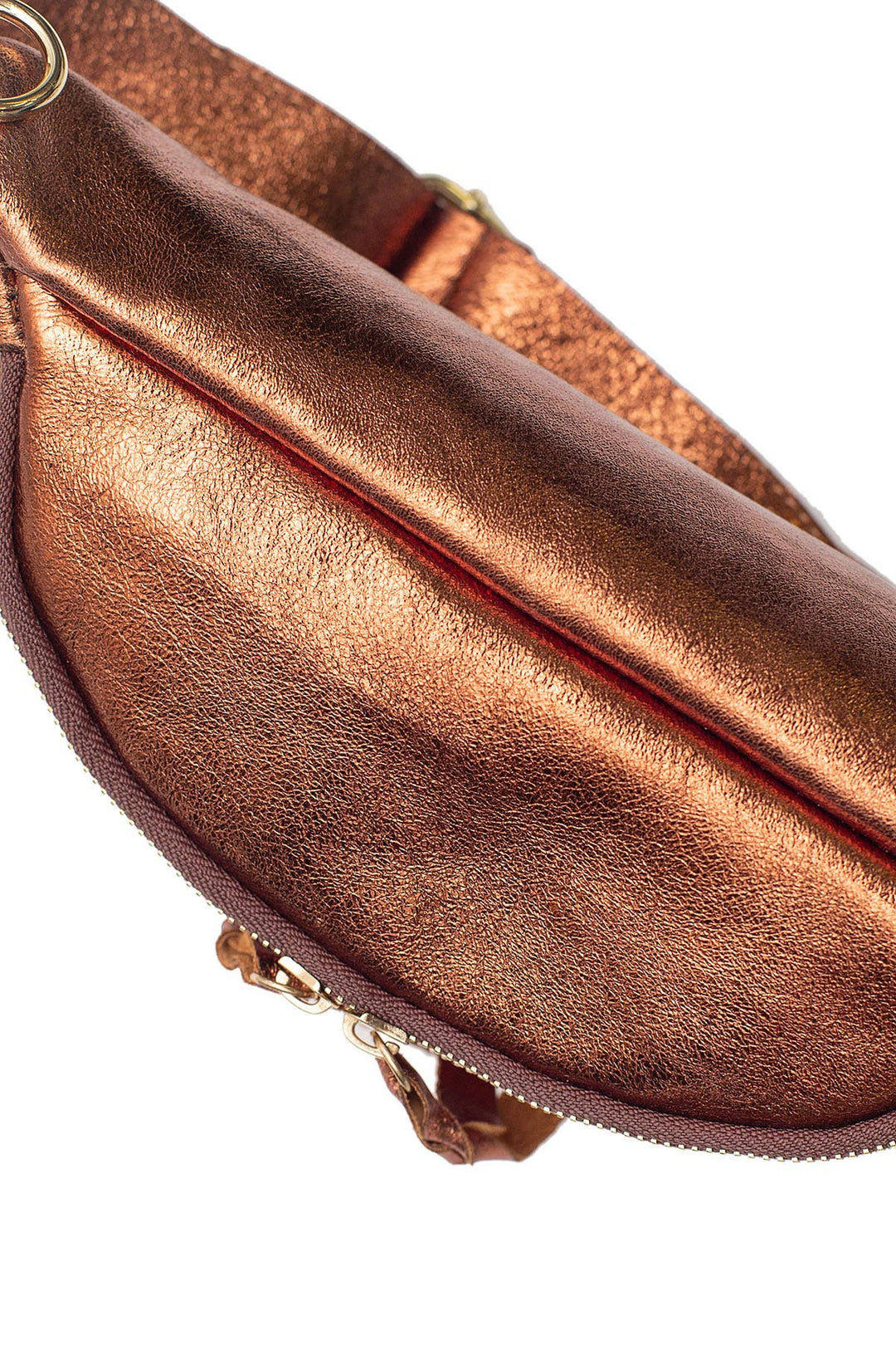 Nelly leather bag in bronze