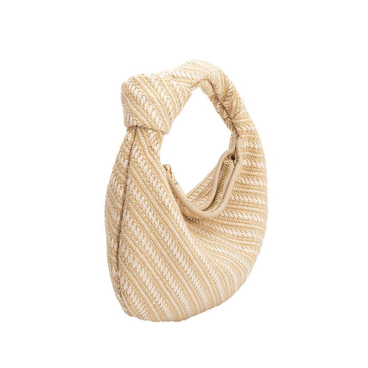 Melie Bianco Kleine Drew Henkeltasche in Natural Raffia