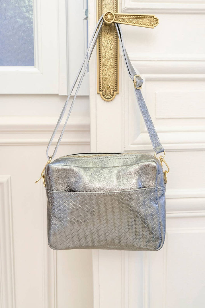 Tea Leather Bag Silver