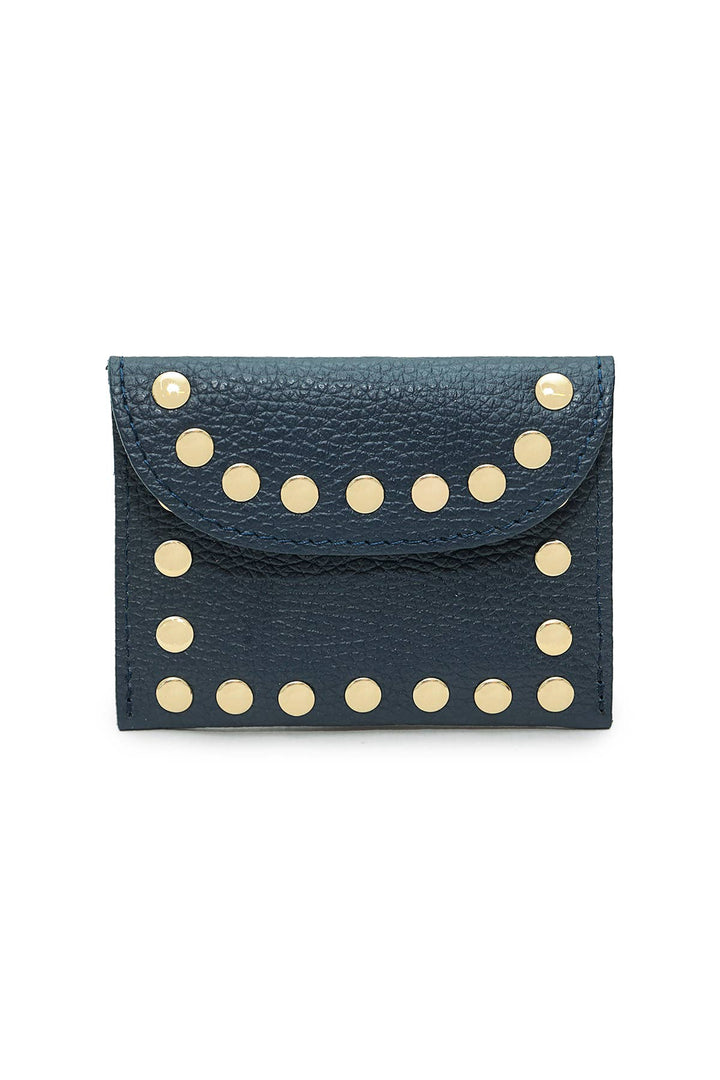 Leina small leather wallet black