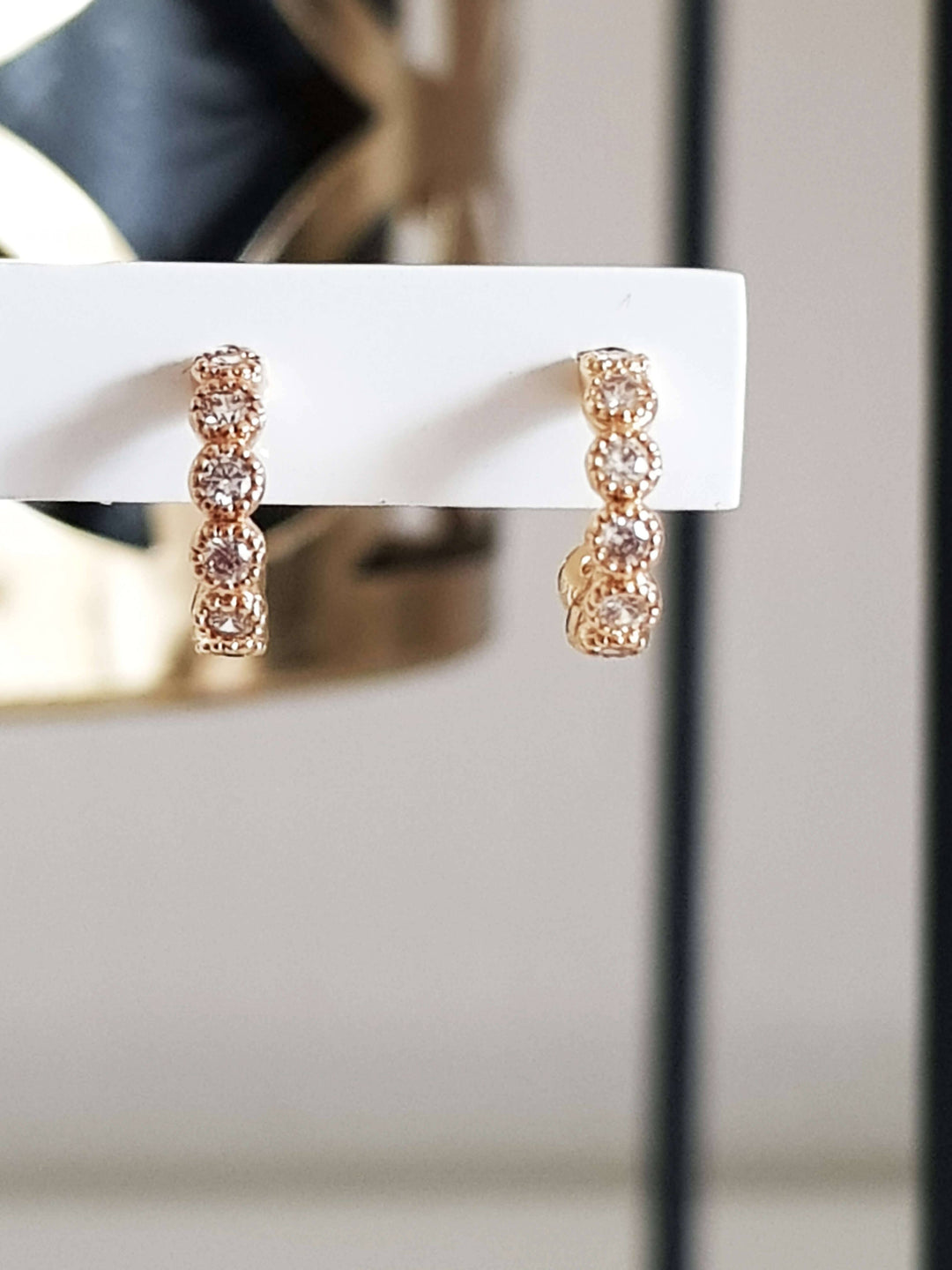 Iva mini hoop earrings with gold plating