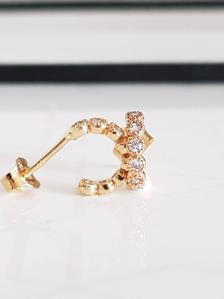 Iva mini hoop earrings with gold plating