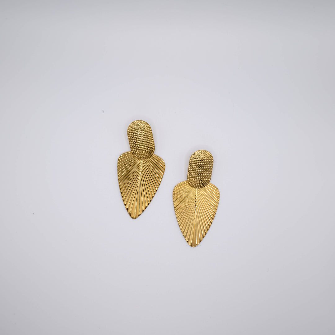 Roma statement earrings with 18k gold plating