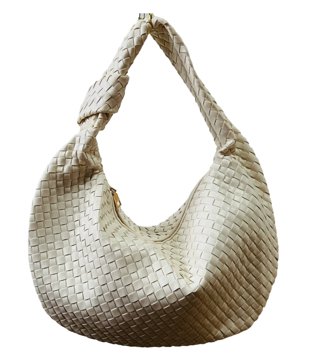 Lou shoulder bag made from recycled vegan material in ivory