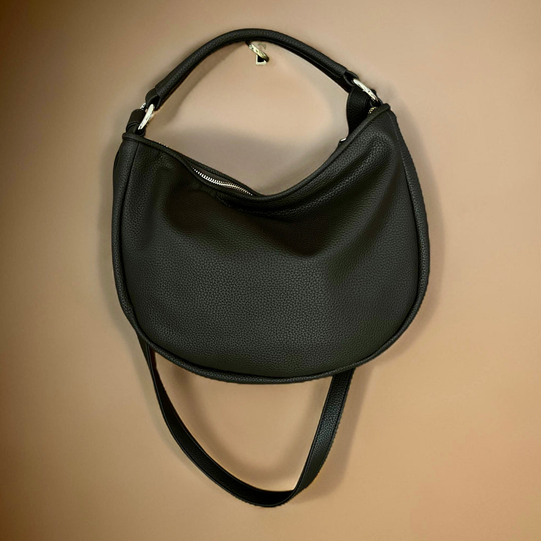 Elin crossbody bag made from recycled vegan material in espresso