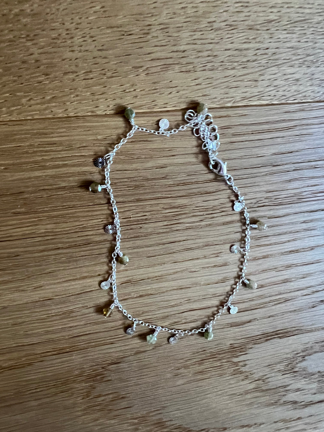 Ella Green anklet in silver