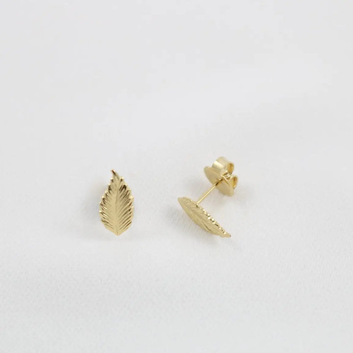 Erika Leaf stud earrings