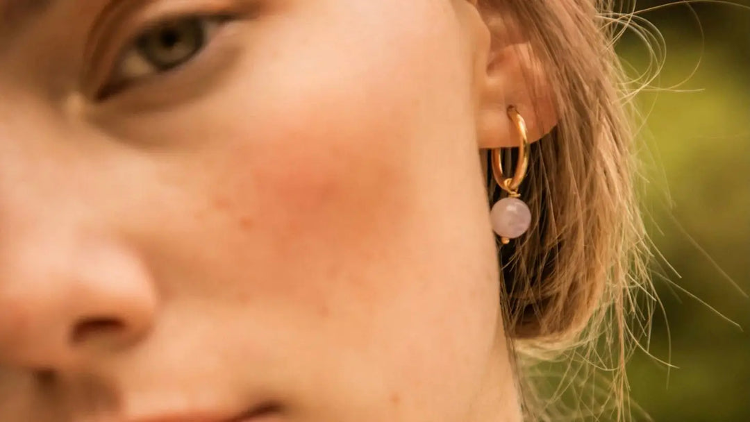 Little Jodie hoop earrings lavender amethyst