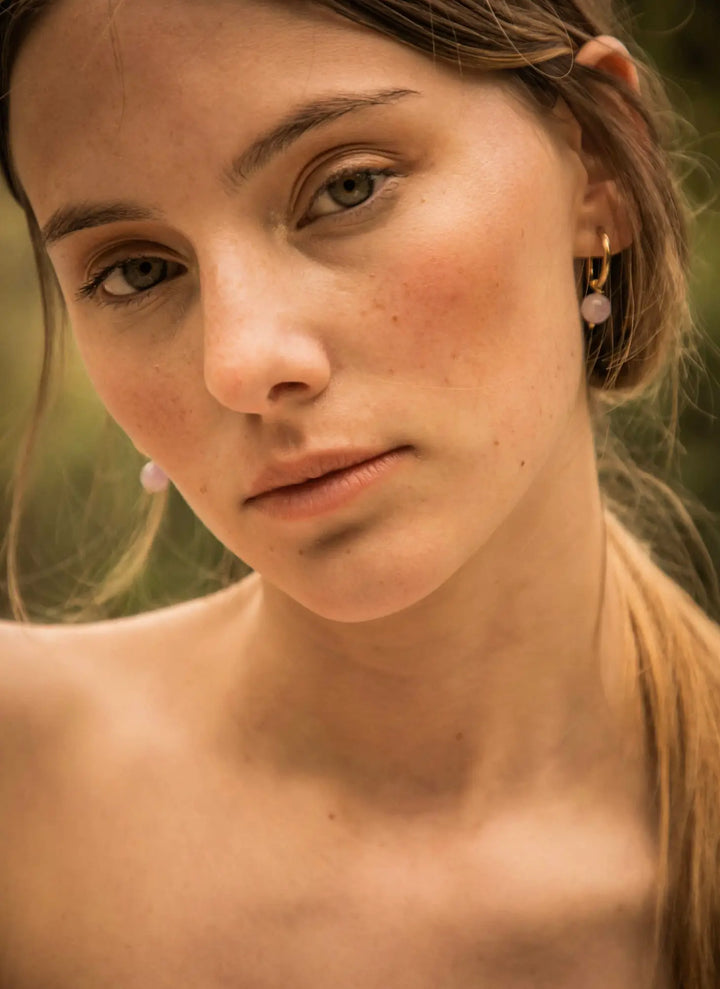 Little Jodie hoop earrings lavender amethyst