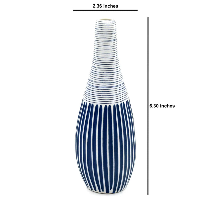 Modo Blue bud vase made of porcelain ceramic 