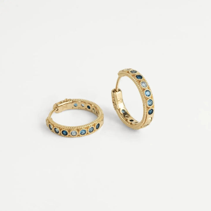 Rym Hoop Earrings - Blue