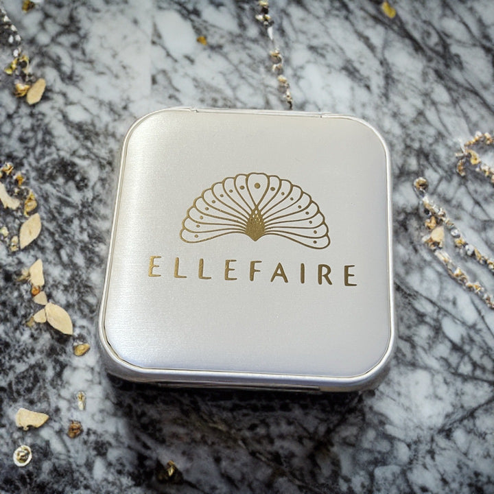 Ellefaire travel jewelry box in white