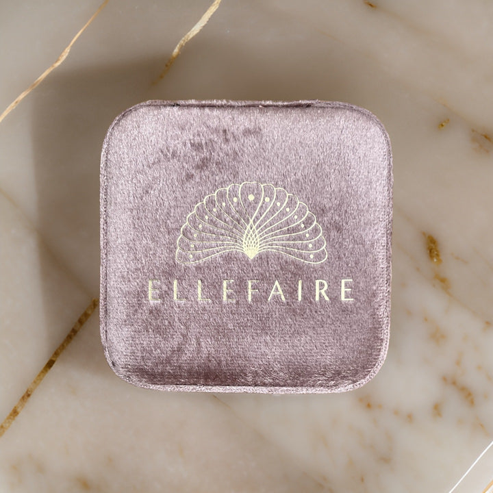 Ellefaire travel jewelry box in Velvet Dark Rose