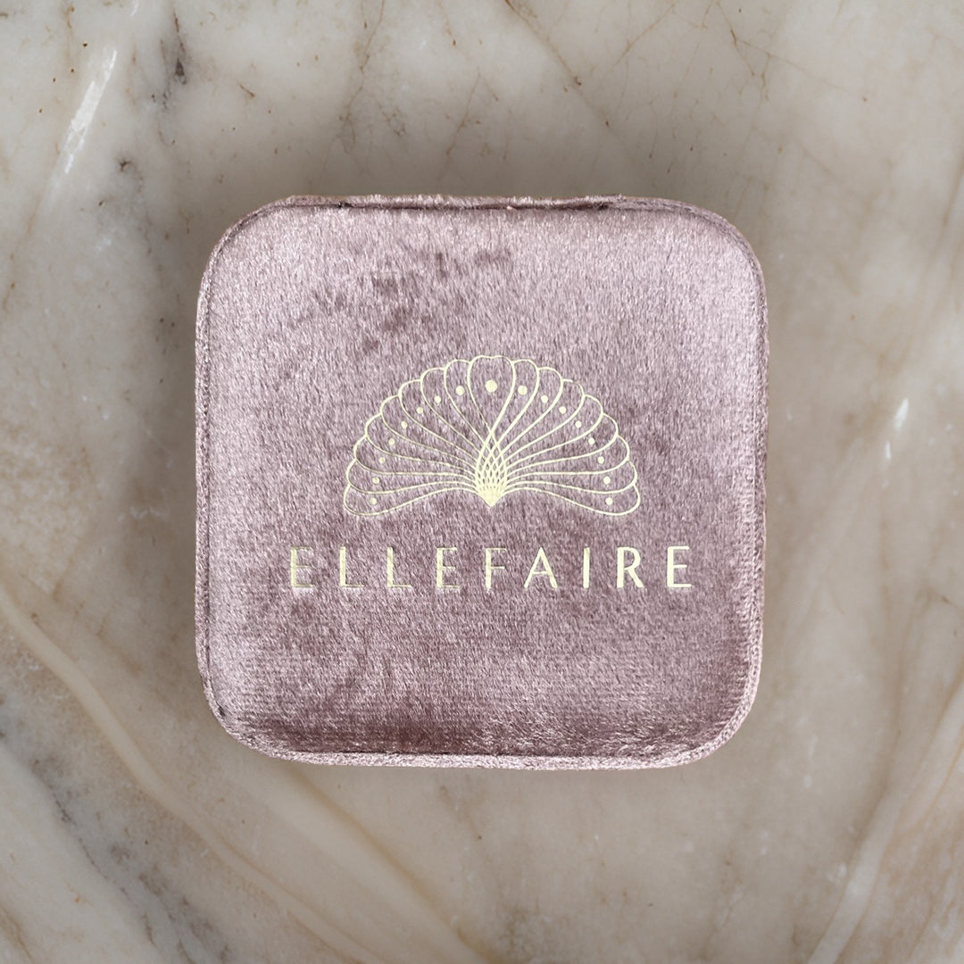 Ellefaire travel jewelry box in Velvet Dark Rose