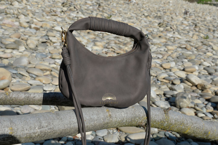 Sienna crossbody handbag made from recycled vegan material in anthracite