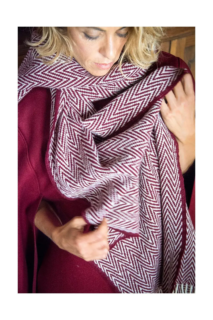 Thorn-Bordeaux cotton scarf