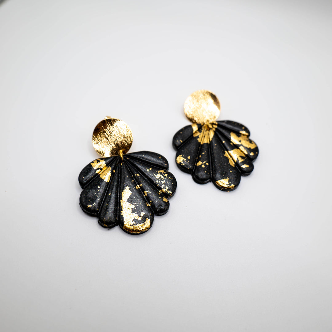 Florence Gold Earrings Nero