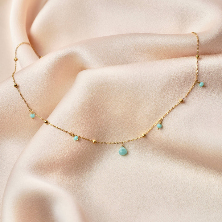 Leni necklace with amazonite stone