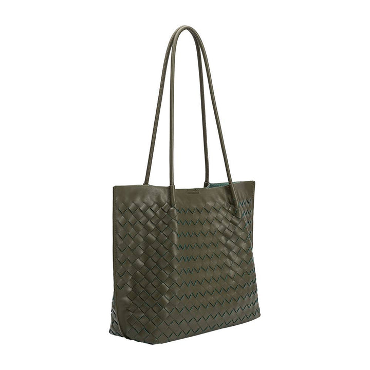 Melie Bianco Victoria Olive recycled vegan tote bag