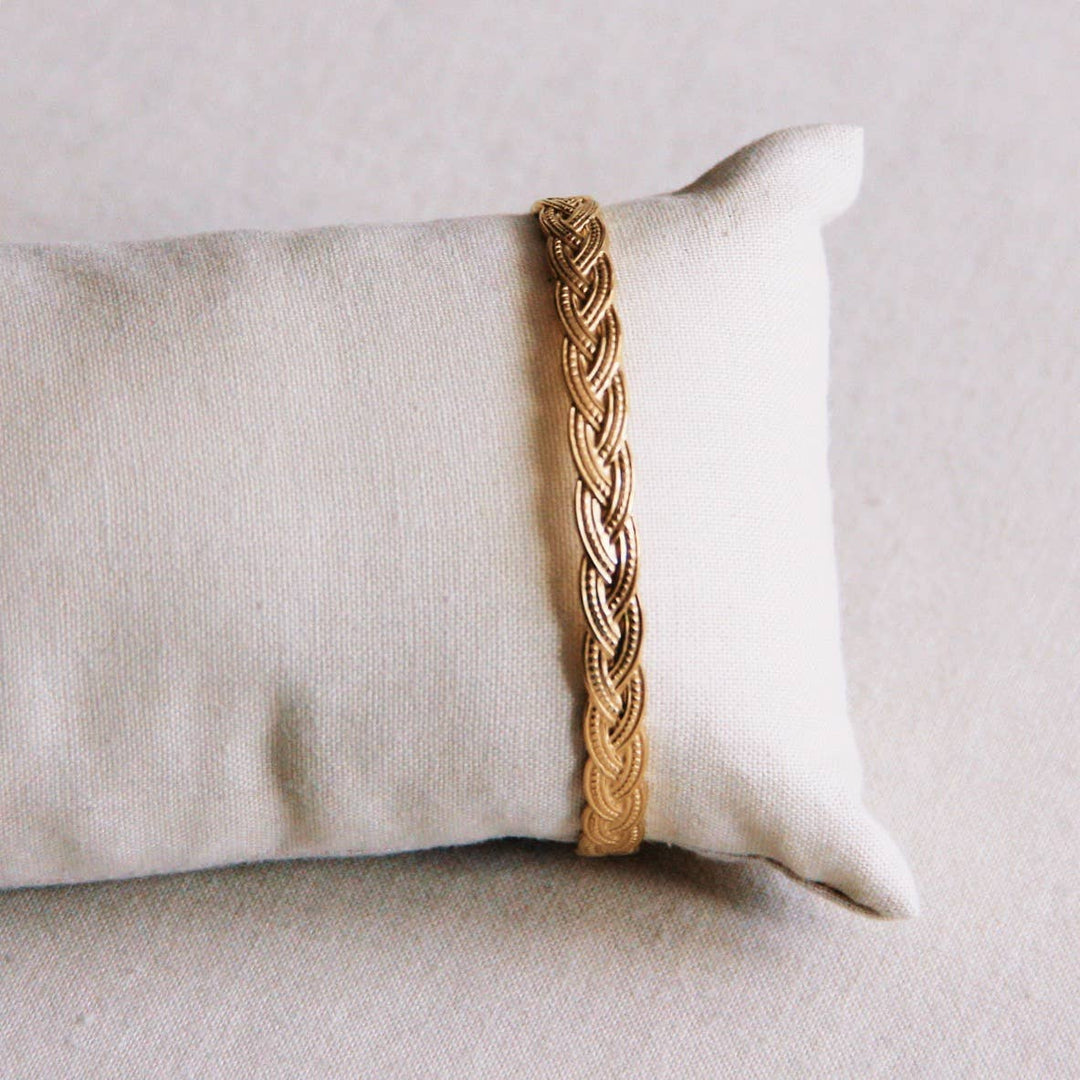 Braided Bangle - Gold