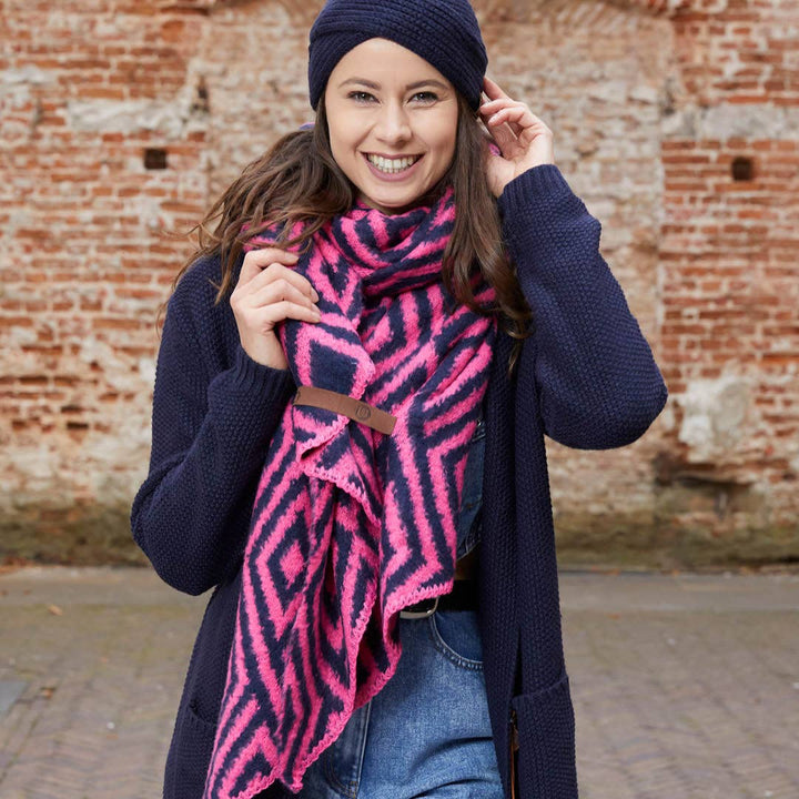 Scarf Fem Arctic Navy - Pink