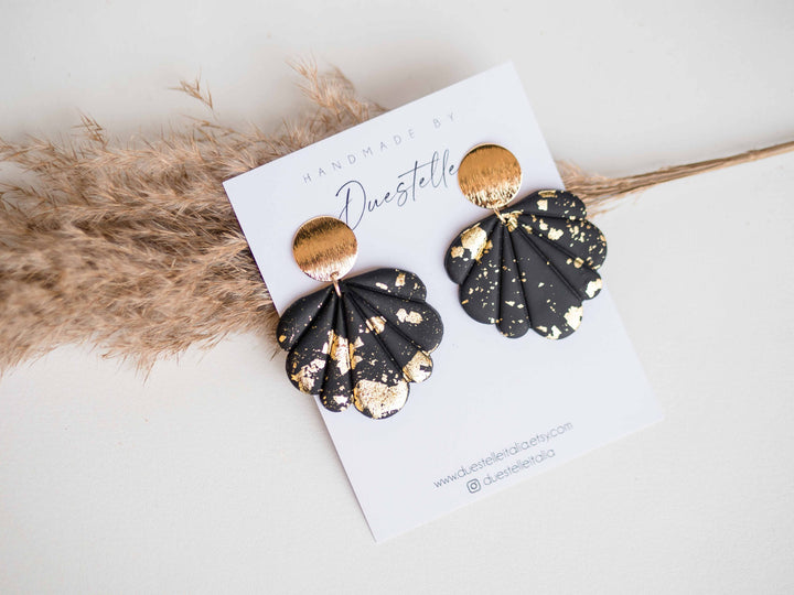 Florence Gold Earrings Nero