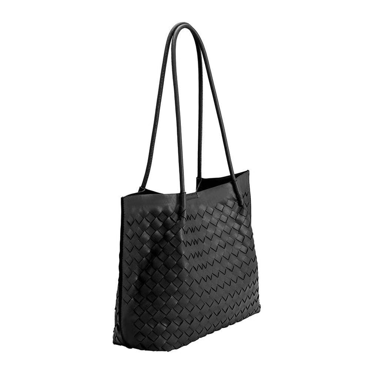 Melie Bianco Victoria Black recycled vegan tote bag