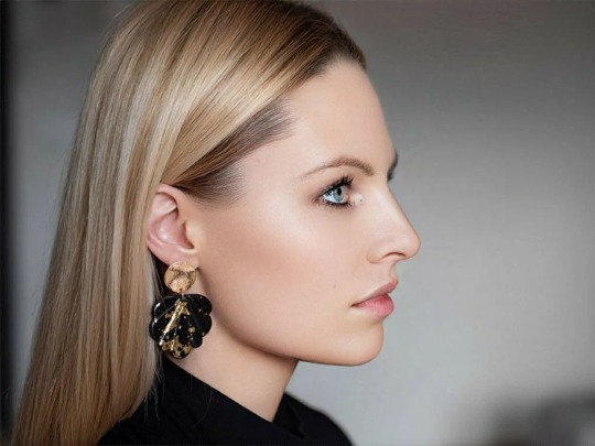 Florence Gold Earrings Nero