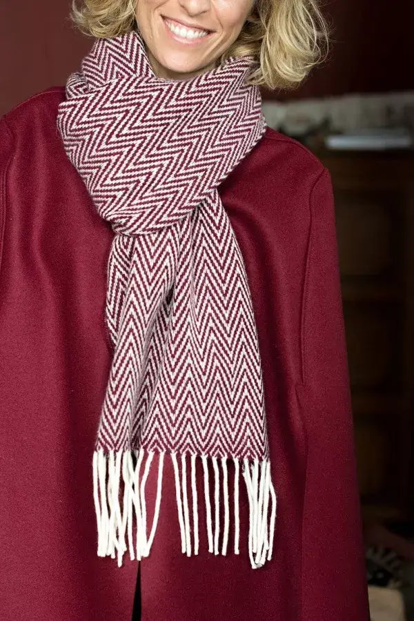 Thorn-Bordeaux cotton scarf