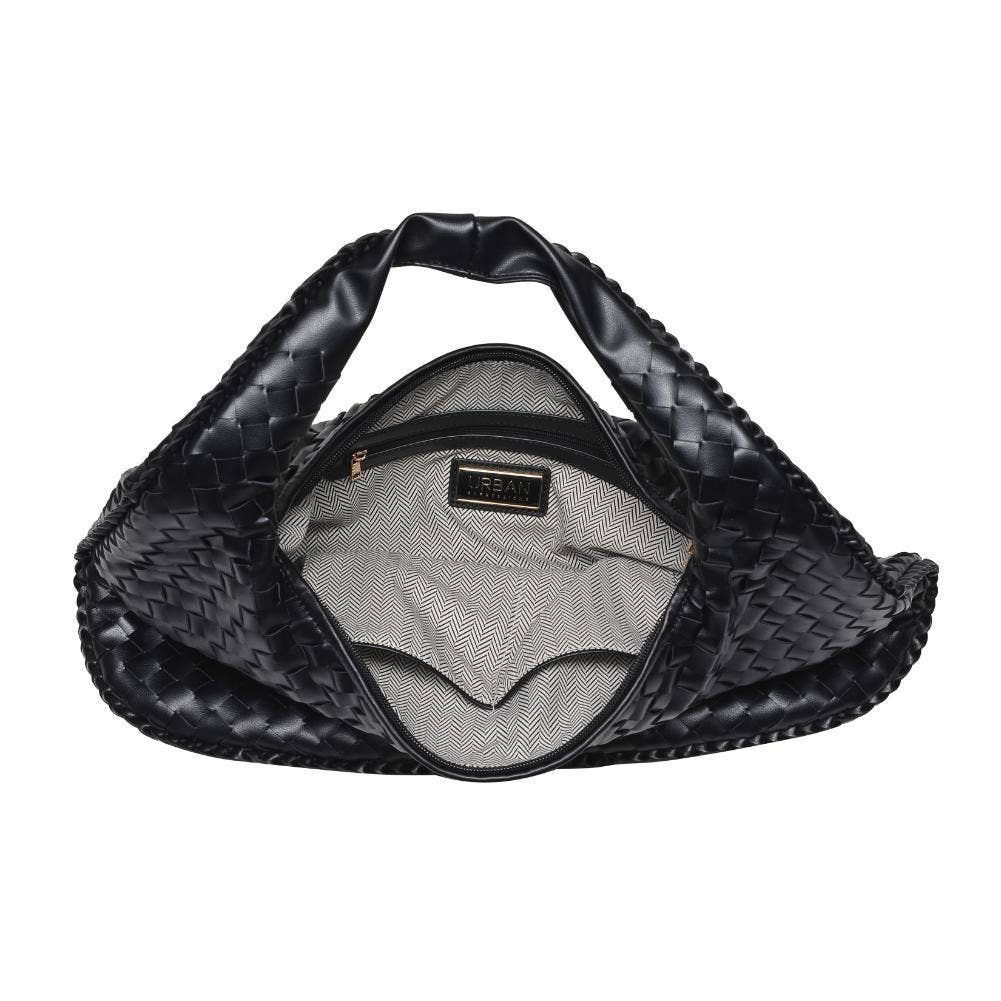 Valeria Hobo shoulder bag made of vegan material in black